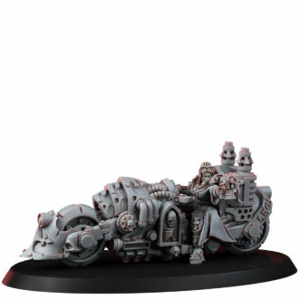 IMPERIAL FEMALE INQUISITOR WITH DEATHCRUISER BIKE