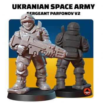UKRAINIAN SPACE ARMY SERGEANT PARFONOV WITH PLASMA GUN
