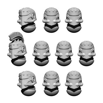 SPACE KNIGHTS HELMET HEADS SET RAPIDUS (10U)