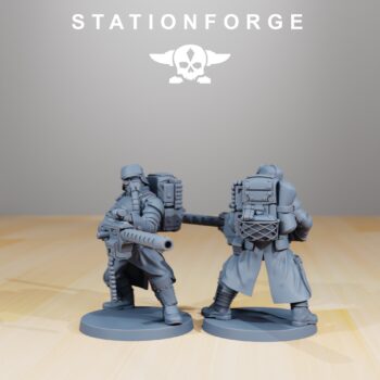 GRIM GUARD ARMORED SOLDIER WITH HEAVY STUBBER