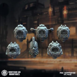 DARK FOUNDRY BLACK STEEL GLADIATORS HEADS (6U)