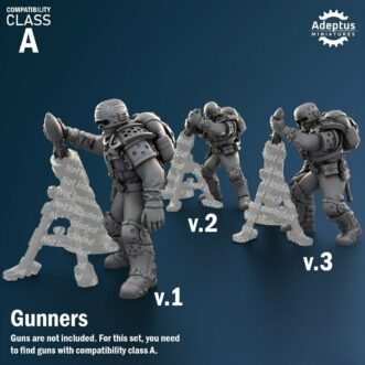 GREYPLATE TROOPS GUNNERS MORTAR