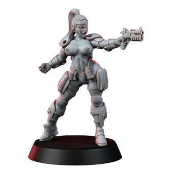 EARTH DEFENSE FEMALE OPEARTIVE WITH PISTOL (NSFW)