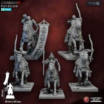 AKAI SHOGUNATE - MOUNTED SAMURAI WITH YUMI