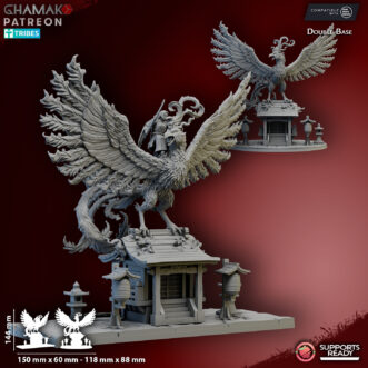 AKAI SHOGUNATE - SUZAKU AND MOUNTED HERO