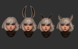 SPACE NUNS ANIME OLD STYLE HEAD SET (46U)