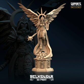 SAINT STATUE ON PEDESTAL 62 X 50MM