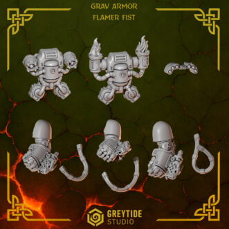 ANVIL WARDENS GRAV ARMOR FLAMER FISTS (LEFT)