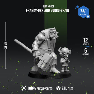 IRON HORDE FRANKY ORK AND GOBBO BRAIN