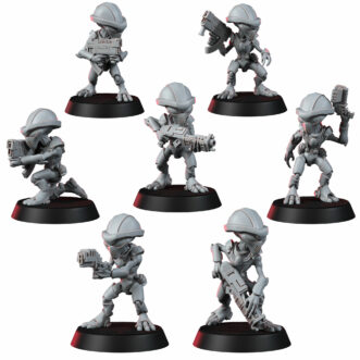EARTH DEFENSE GRAY ALIENS WITH ARMOR