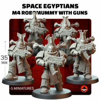 SPACE EGYPTIANS M4 ROBOMUMMY WITH GUNS