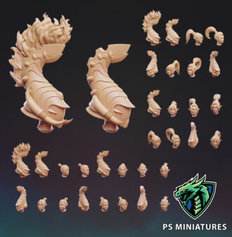 SPACE ELF SUBJUGATOR HEADS