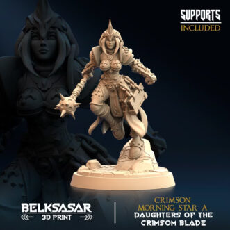 DAUGHTERS OF THE CRIMSOM BLADE ARMORED WARRIOR CRIMSON MORNING STAR (6U)