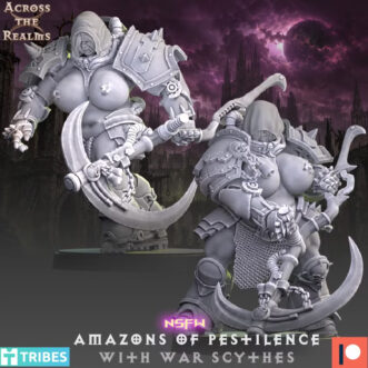 AMAZONS OF PESTILENCE WITH WAR SCYTHES (PIN-UP)