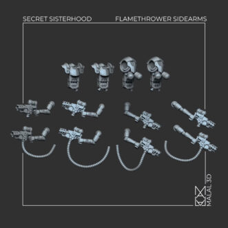 SECRET SISTERHOOD FLAMETHROWER SIDEARMS