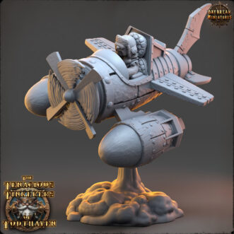 THE TENACIOUS TINKERERS OF TODTHAVEN PILOT HORST STAUFFER IN BLUE GRYPHON BOMBER