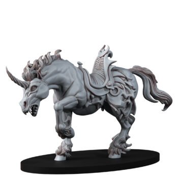 ANIMALS - DARK UNICORN WITH SADDLE