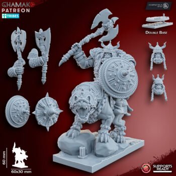 ORCS - GREY ORC WARLORD ON WARG